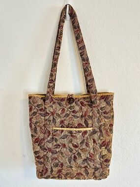 Vintage X-Large Handmade Tapestry Tote Bag